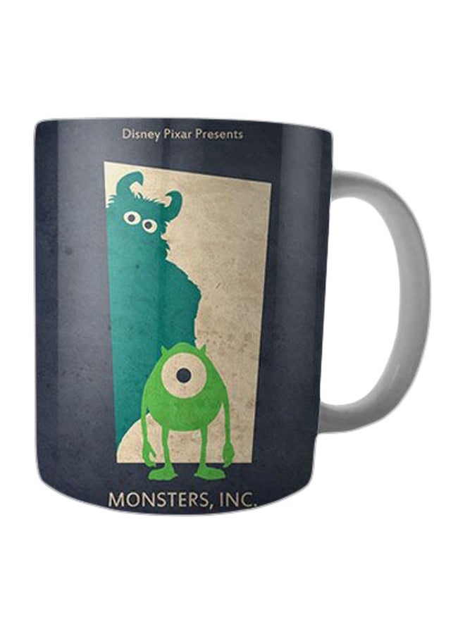 Bit Hosny Printed Ceramic Mug Black/Beige/Green Standard Size 