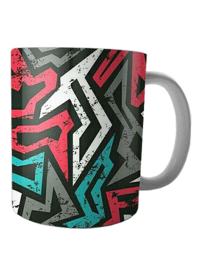 Bit Hosny Printed Ceramic Mug Black/Grey/White Standard Size 