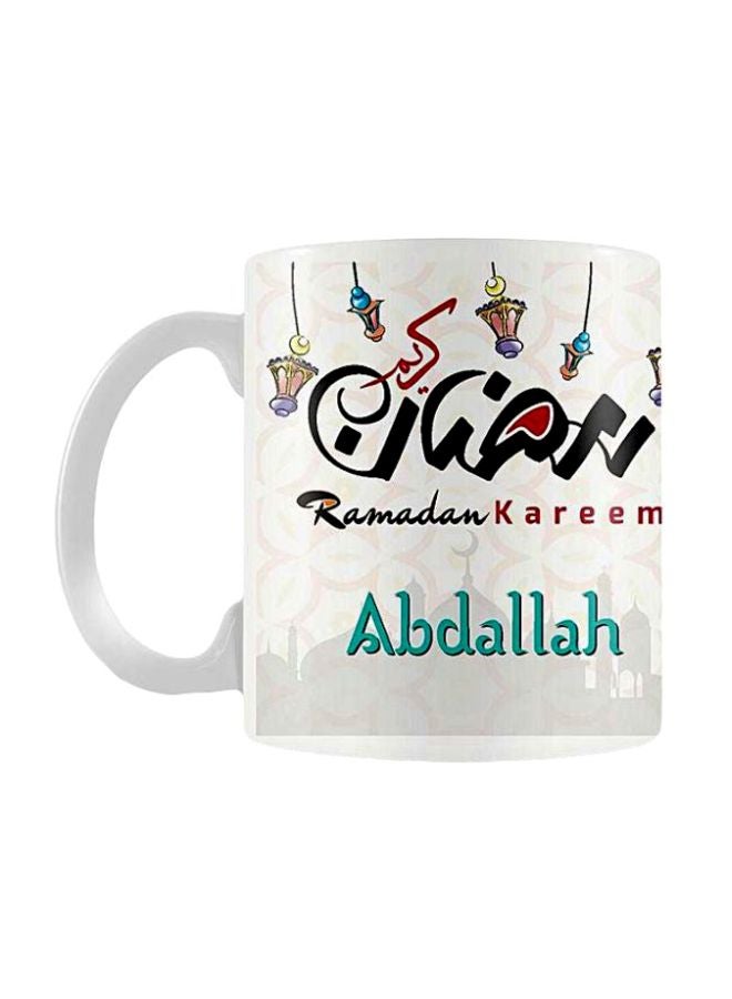 فاست برينت مج من السيراميك بطبعة أبيض/أزرق/أسود/أصفر