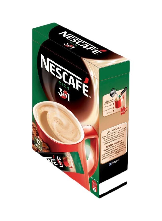 Nescafe 3-In-1 Rich Instant Coffee Stick 21grams Pack of 12  - Image 1