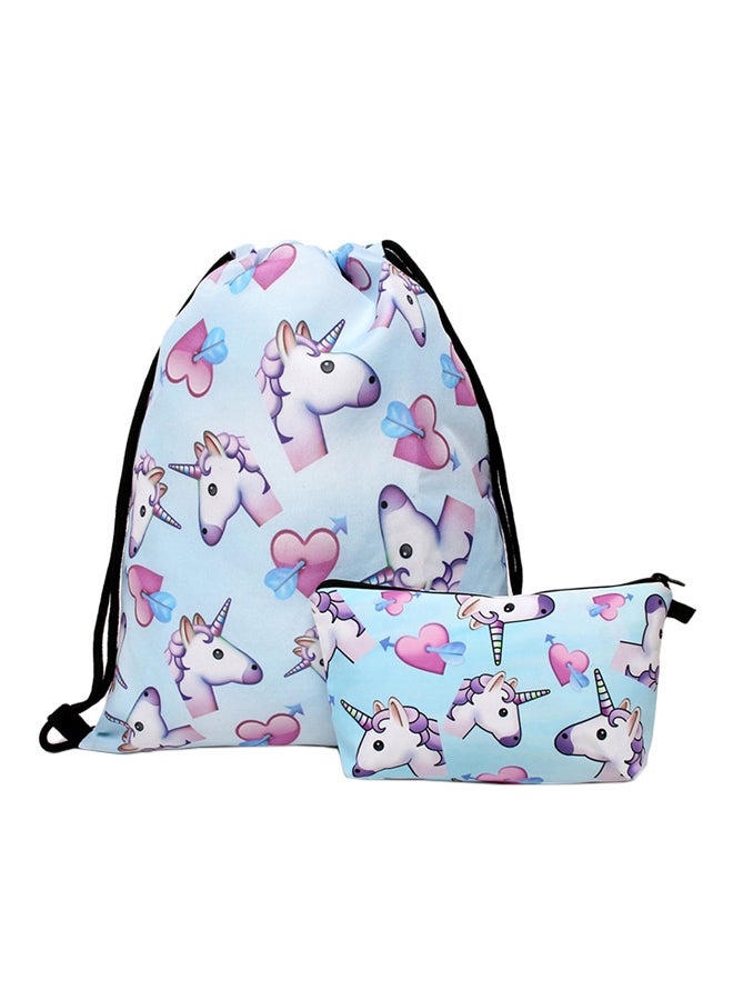 3-Piece Printed Backpack Set Multicolour - Image 2