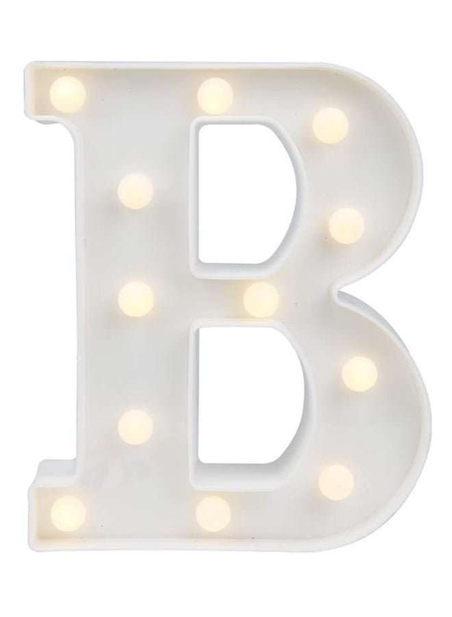 مصباح LED على شكل حرف "B" أصفر 27x5x24سم - Image 1