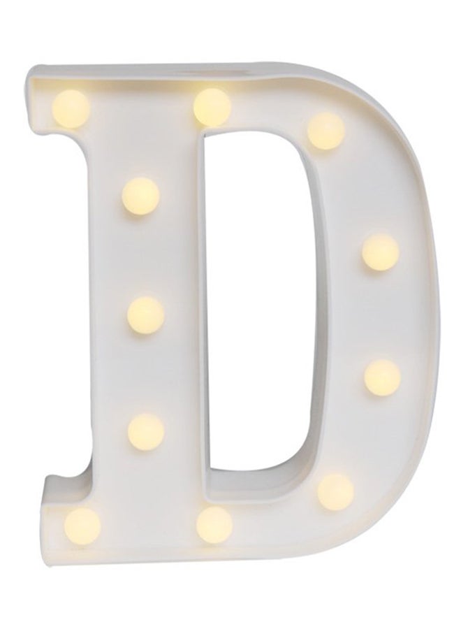 Alphabet D LED Light Yellow 27x5x24cm - Image 1