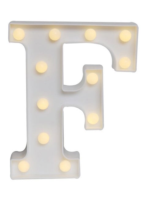 Alphabet F LED Light Yellow 27x5x24centimeter