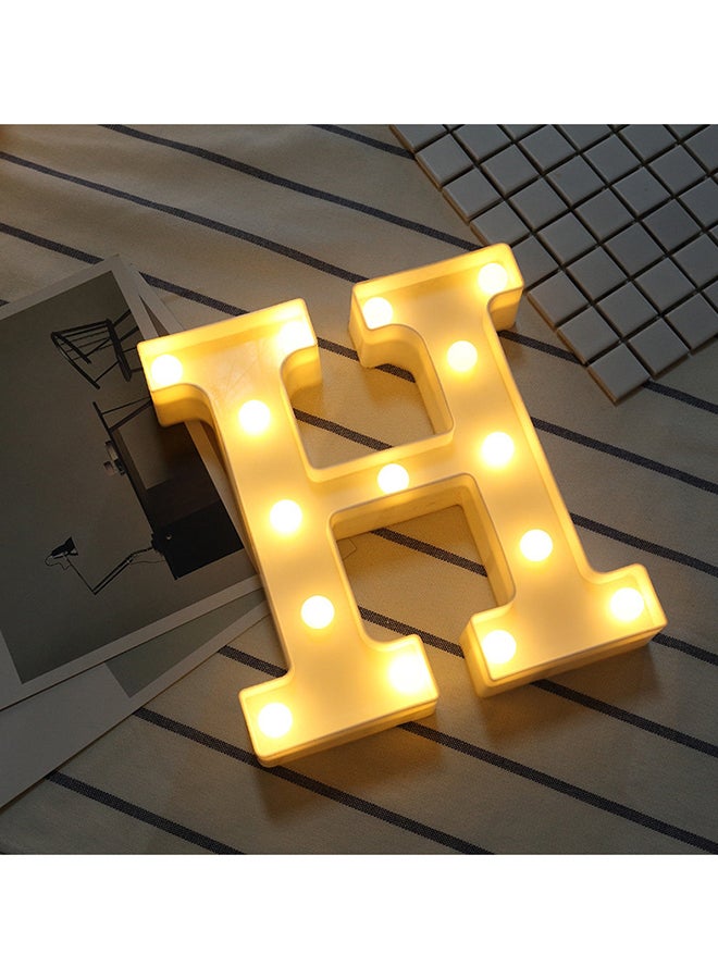 Alphabet H LED Light Yellow 27x5x24cm - Image 2