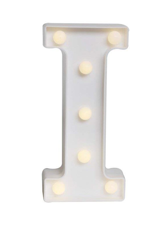 Alphabet I LED Light Yellow 27x5x24cm - Image 1
