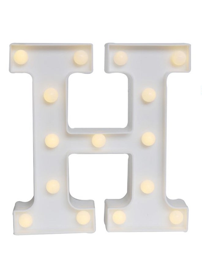 Alphabet H LED Light Yellow 27x5x24cm - Image 1