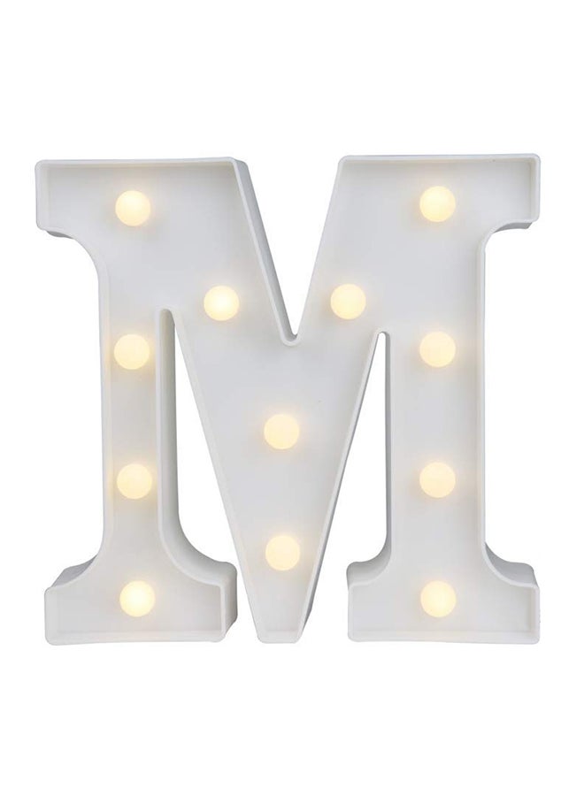 Alphabet M LED Light Yellow 27x5x24cm - Image 1