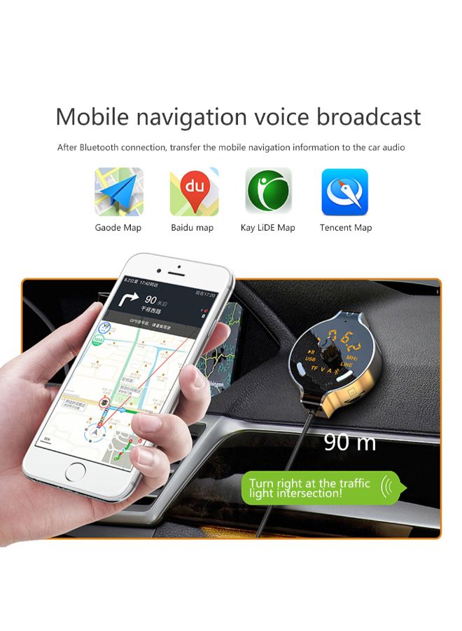 جهاز الإرسال FM اللاسلكي Q8s بتقنية البلوتوث مع شاحن سيارة USB مزدوج - Image 3