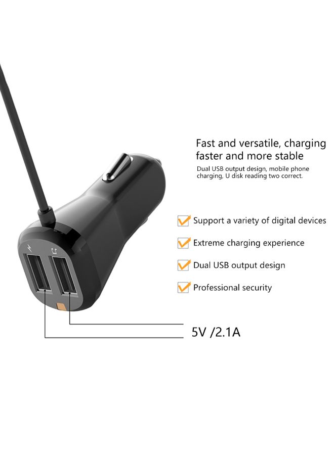 جهاز الإرسال FM اللاسلكي Q8s بتقنية البلوتوث مع شاحن سيارة USB مزدوج - Image 5