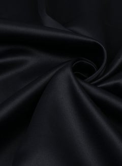 ماركة غير محددة ستارة قماشية سميكة وسادة للتعتيم بتصميم أوروبي أسود 100x250سم  - Image 4