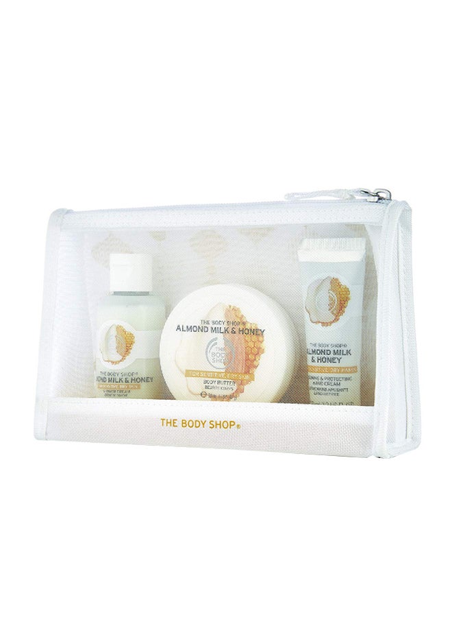 3-Piece Almond Milk and Honey Beauty Bag Gift Set