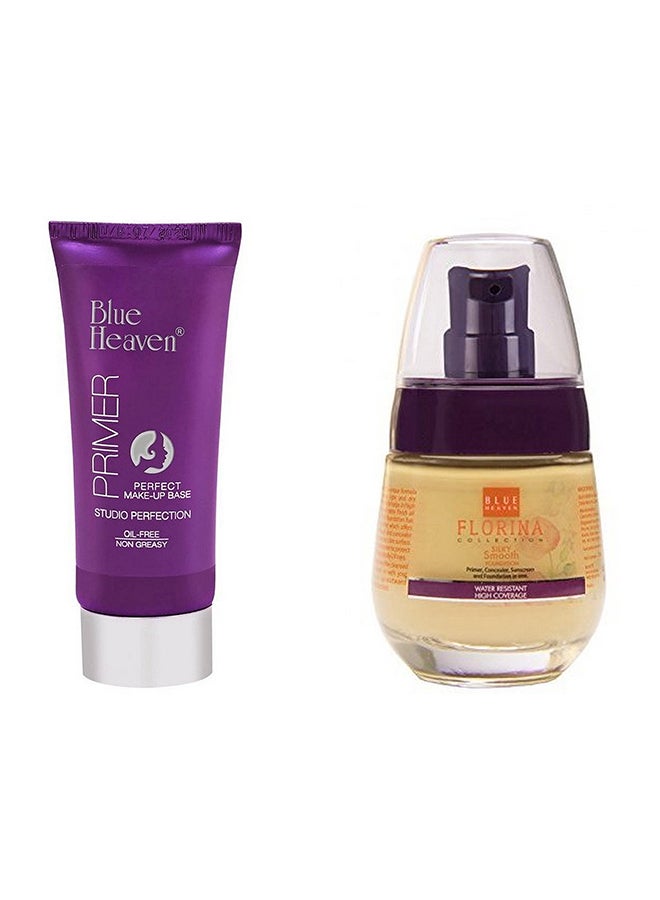 بلو هيفن مجموعة من برايمر أستوديو بيرفكشن وكريم أساس فلورينا طبيعي مكونة من قطعتين