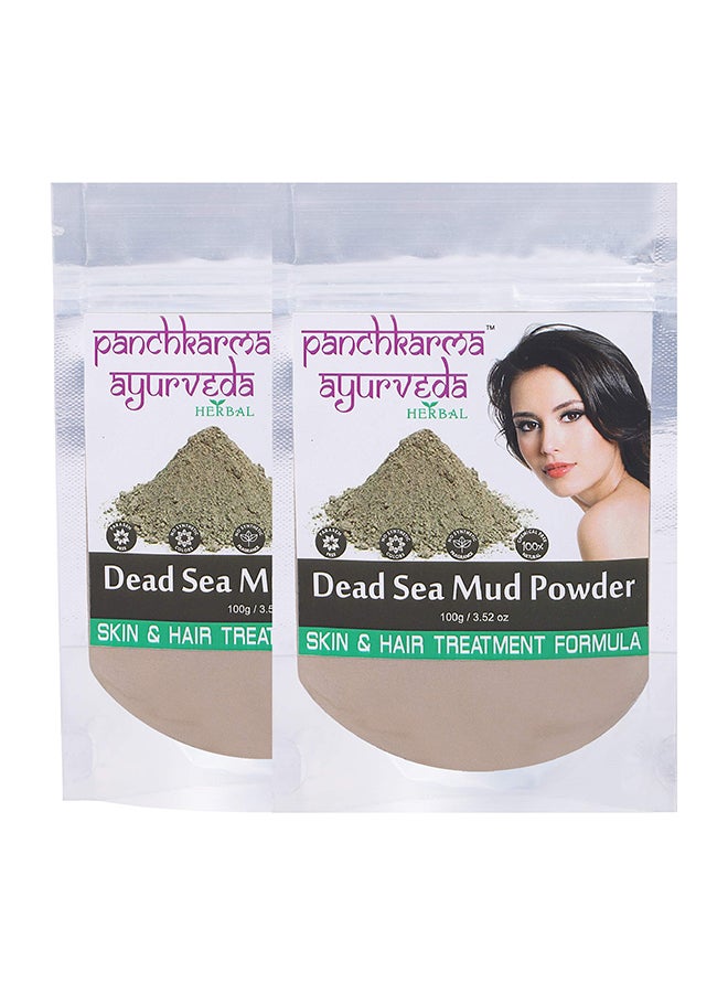 PANCHKARMA AYURVEDA 2-Piece Herbal And Natural Dead Sea Mud Face Pack Powder - Image 1