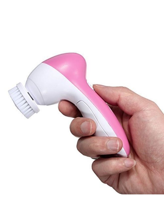PETRICE 5-In-1 Portable Electric Facial Massager Pink/White - Image 2