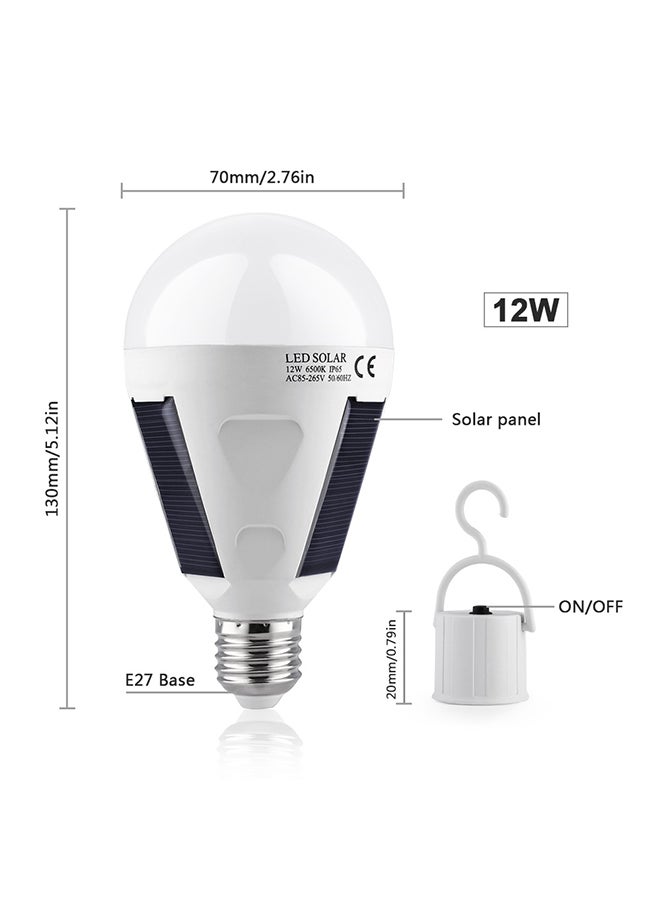 واي دابليو إكس لايت - مصباح LED معلق للأماكن الخارجية قابل للشحن بالطاقة الشمسية أبيض 14x14x7سم - Image 1