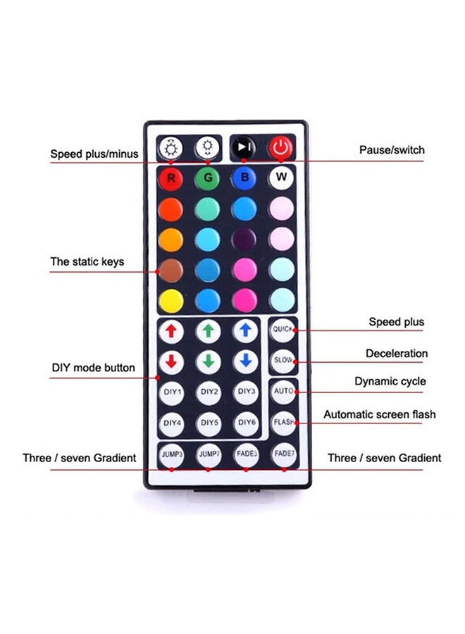 YWXLight Flexible LED Strip Light With 44 Keys Remote Control Multicolour 19x19x5cm - Image 3