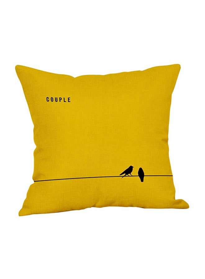 Generic Decorative Cushion Cover Yellow 45x45centimeter 