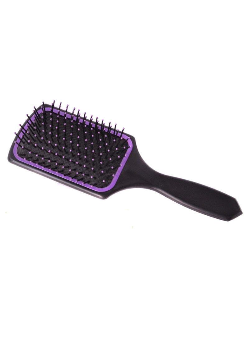 FOK Rectangular Paddle Hair Brush Purple/Black  - Image 1