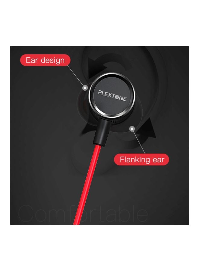 Plextone G15 In-Ear Earphones With Mic Red/Black - Image 5