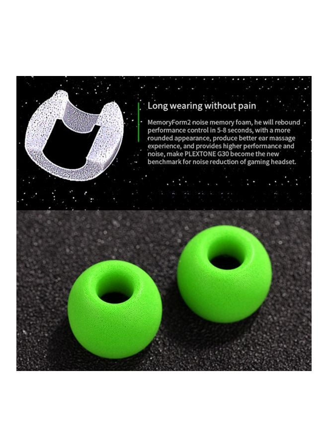 Plextone - G30 In-Ear Earphones With Mic Green/Black - Image 1