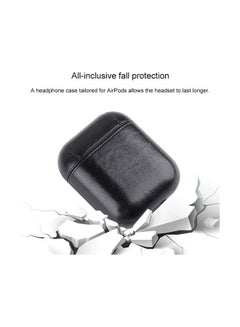 Generic Protective Textured Case For Apple AirPods 1/2 With Carabiner Black  - Image 4
