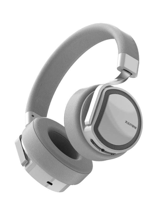 بليكستون سماعة رأس مزوّدة ببلوتوث بتصميم يغطي الأذنين فضي رمادي - Image 1