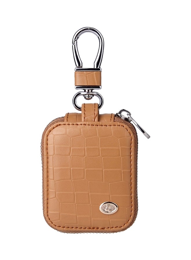 غطاء حماية من الجلد الصناعي لسماعات أبل آيربودز بني - Image 1