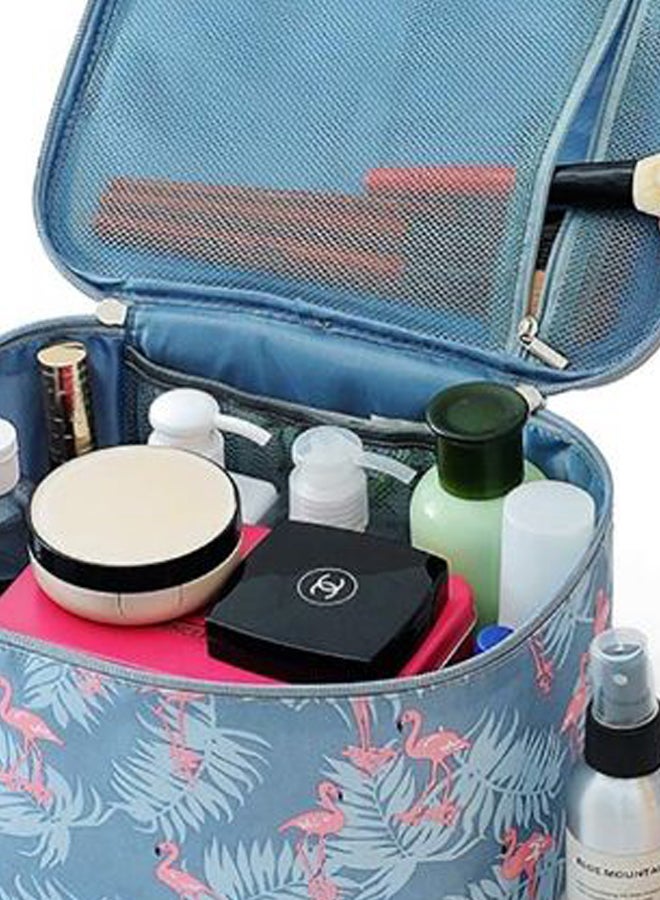 HOYOFO Portable Travel Cosmetic Bag Blue/Pink  - Image 2