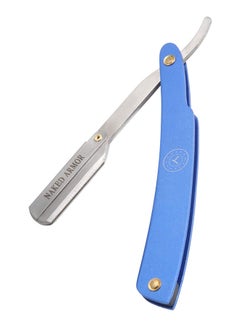 Replaceable Straight Blade Razor Blue/Silver