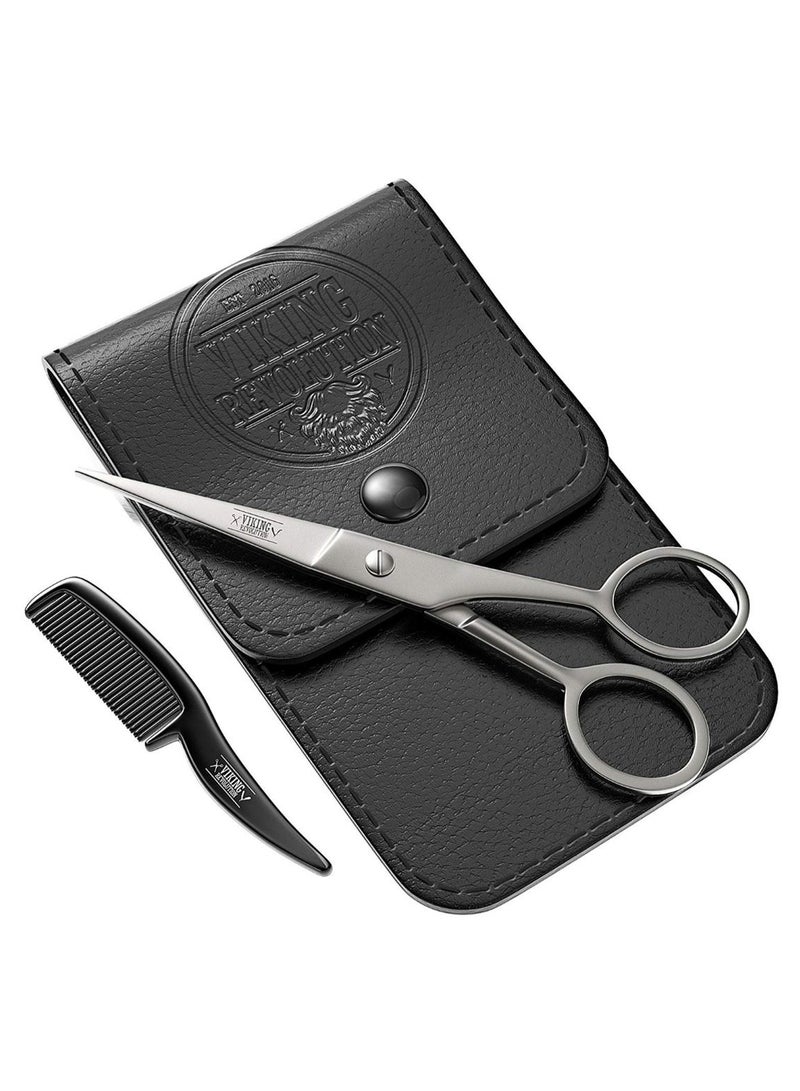 Viking Revolution - Beard Scissor And Comb With Case Silver/Black - Image 1