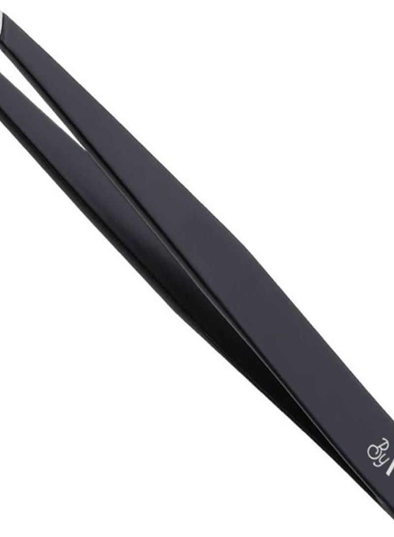 By MILLY - Slant And Flat Tip Tweezer Black 3.8inch - Image 1