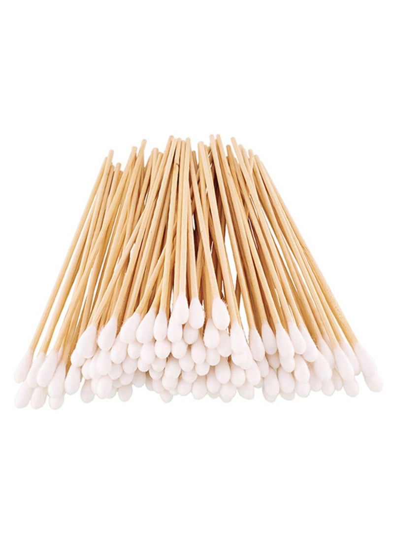 kangbaobei 200-Piece Long Cotton Swab Set Beige/White 200 x 6inch - Image 1