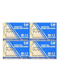 KAI 20-Piece Double Edge Razor Blade Set Silver 