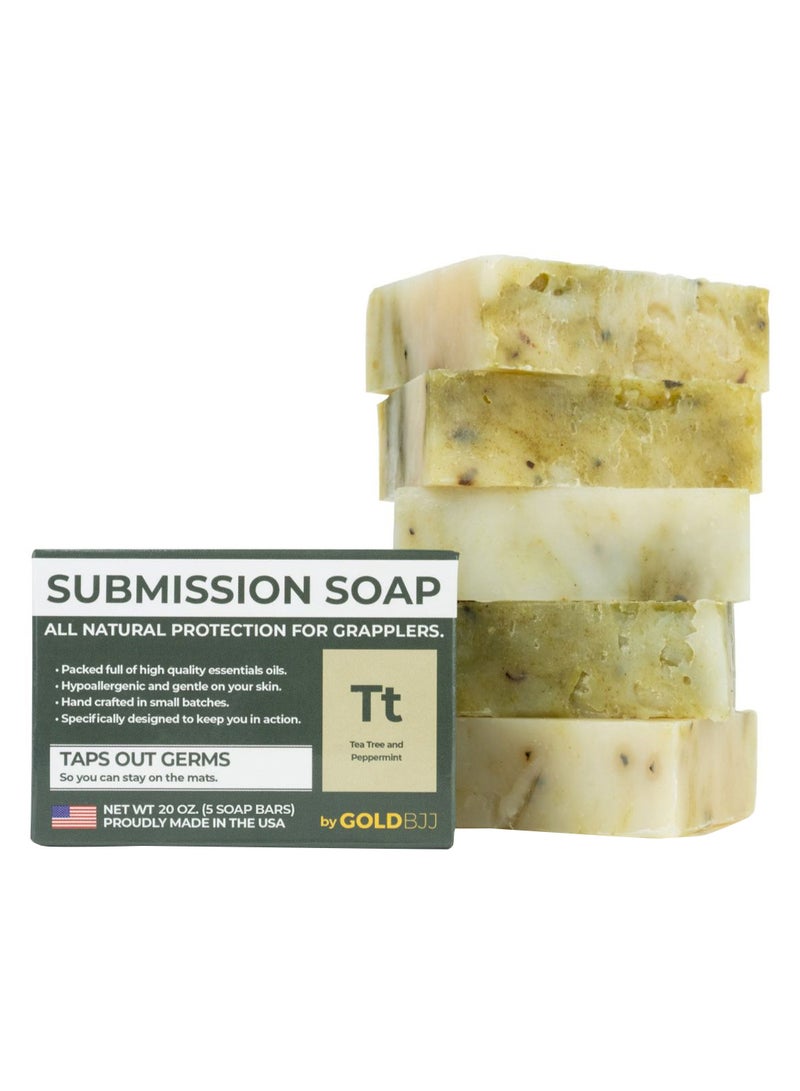 جولد بي جيه جيه مجموعة صابون بزيت شجرة الشاي مكون من 5 قطع متعدد الألوان