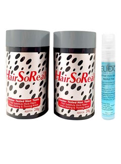 2-Piece Hair Loss Concealer Fiber Set With Free Elidor Spray Medium Brown