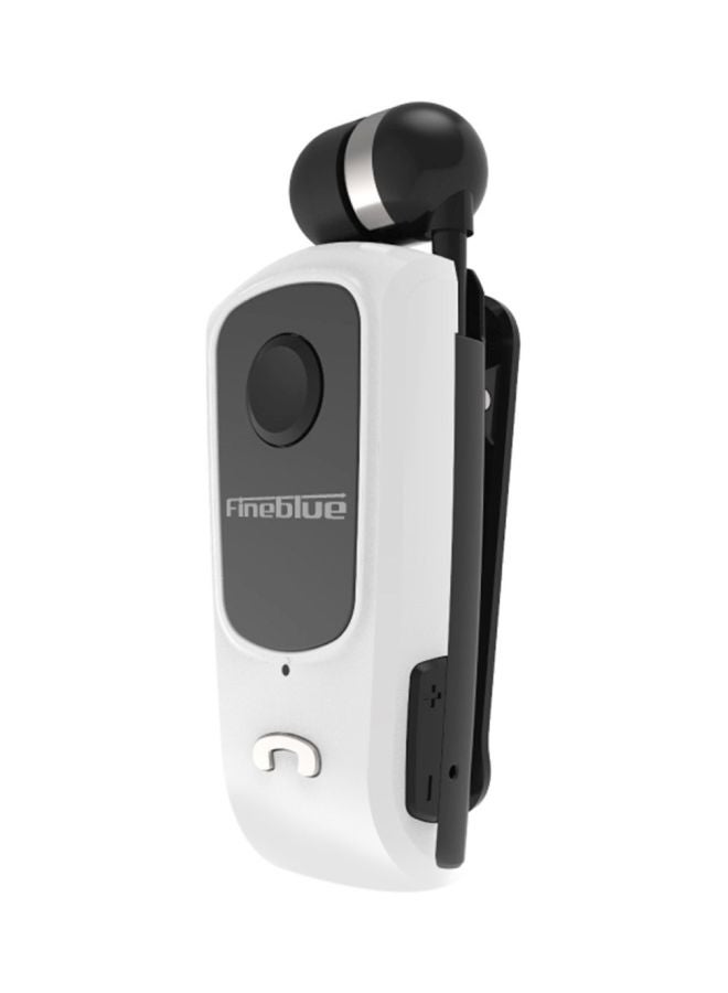Fineblue - Retractable Bluetooth In-Ear Mono Headset White/Black - Image 1
