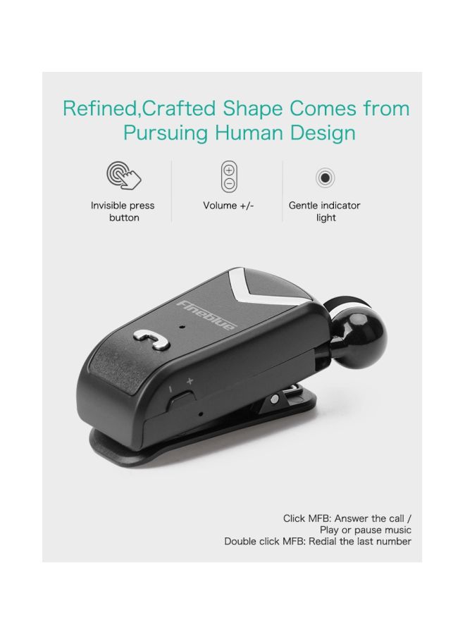 Fineblue F-V2 Bluetooth Stereo In-Ear Earphones Black - Image 2