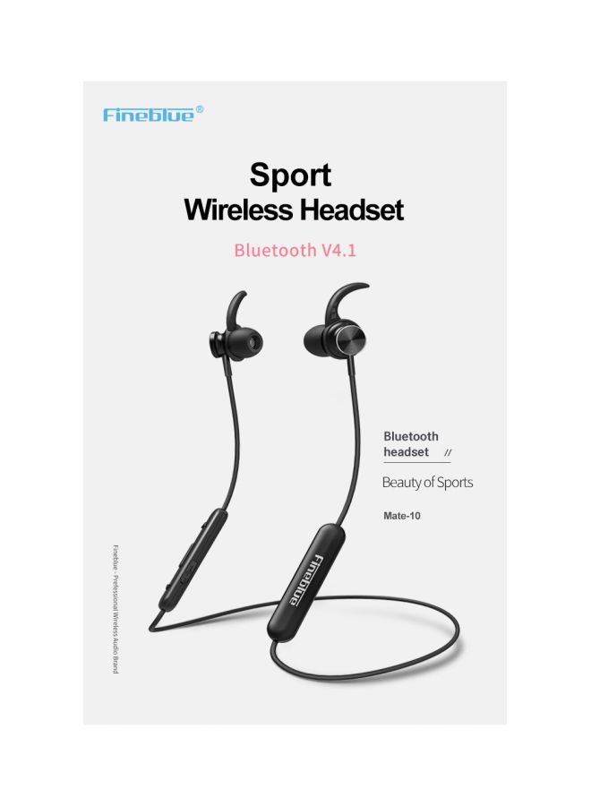 Fineblue Bluetooth Neckband Sports Earphones White - Image 2