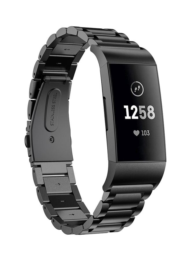 سوار بديل لجهاز تتبع اللياقة البدنية Fitbit Charge 3 أسود - Image 2