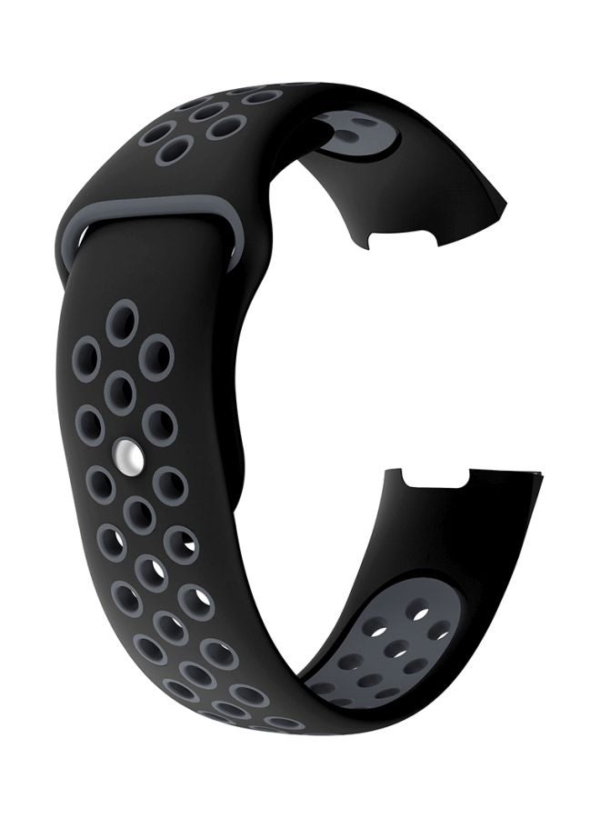 سوار ساعة بديل لساعة فيتبيت تشارج 3 رمادي/أسود - Image 1