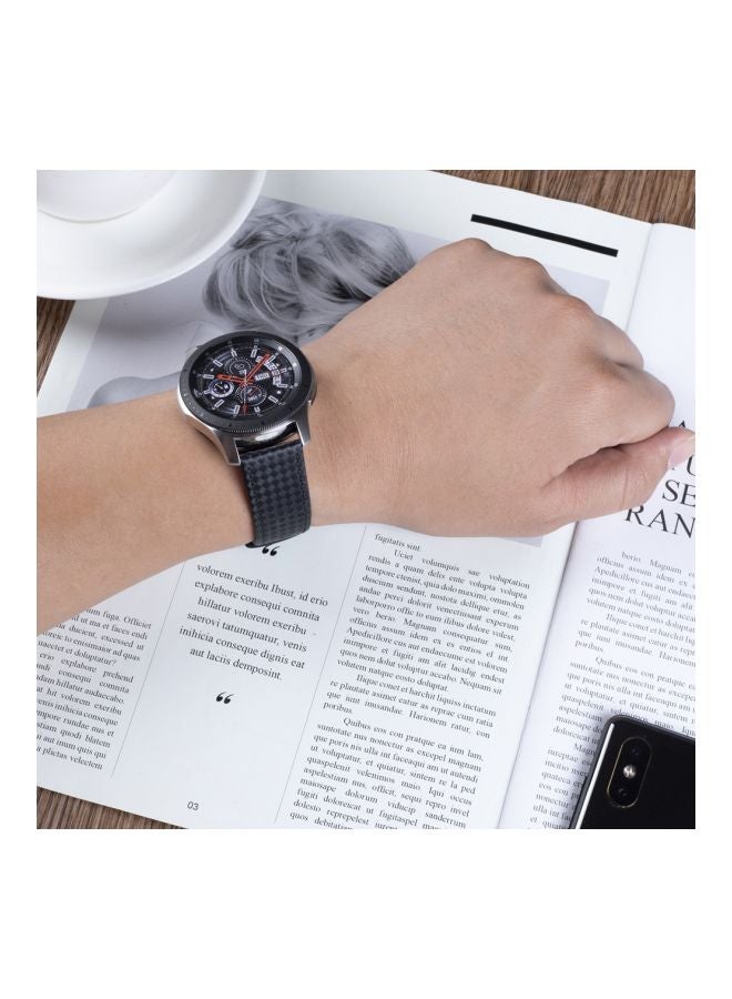 سوار بديل لساعة سامسونج جير S3 مقاس 22 مم أسود/ رمادي - Image 5