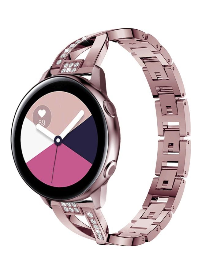 Diamond Studded Replacement Strap For Samsung Galaxy Active/Active2 Pink - Image 3