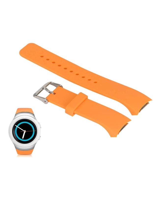 Silicone Replacement Band For Samsung Galaxy Gear S2 R720 Orange - Image 2