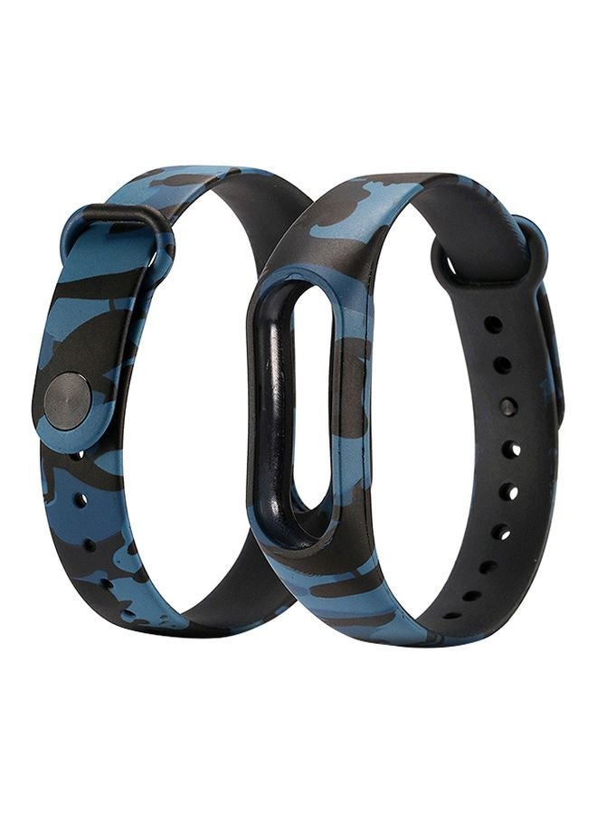 Replacement Band For Xiaomi Mi Band 2 Black/Blue - Image 2