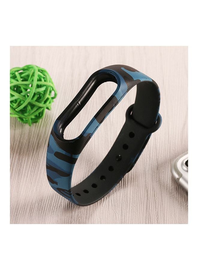Replacement Band For Xiaomi Mi Band 2 Black/Blue - Image 3
