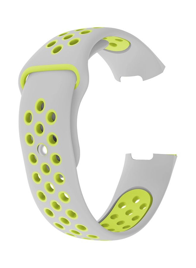 Replacement Band For Fitbit Charge 3 Grey Green - Image 1