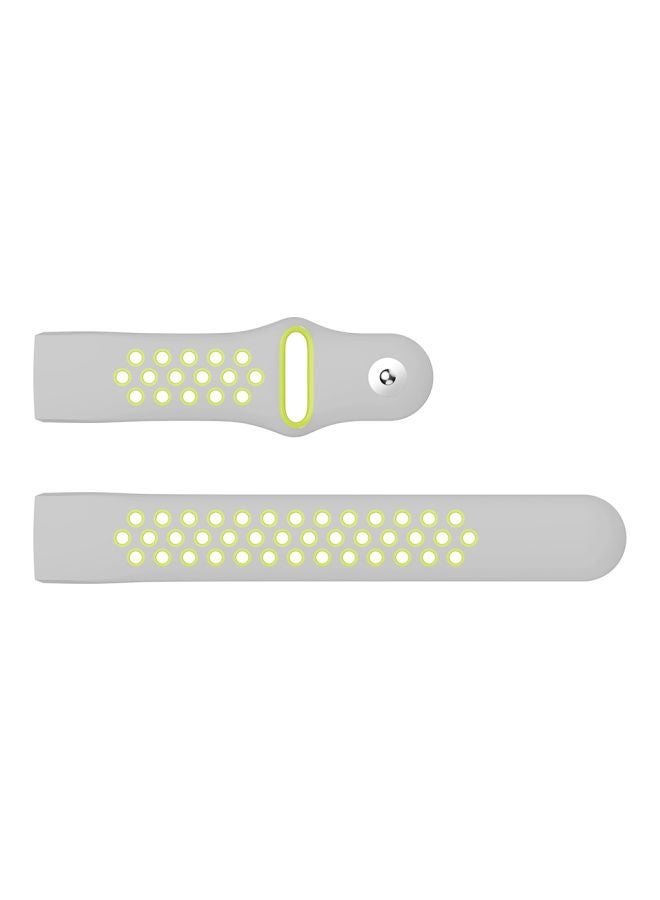 Replacement Band For Fitbit Charge 3 Grey Green - Image 3
