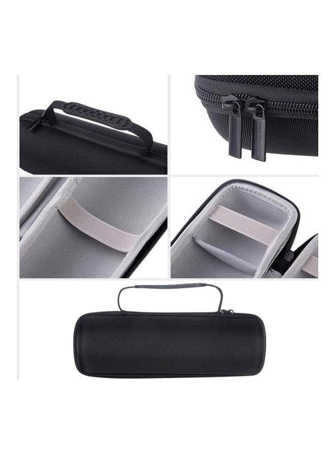 2-In-1 Zipper Storage Bag For JBL Charge 3 With Shoulder Strap Black  - Image 4
