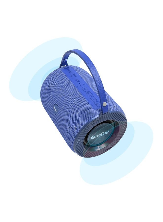 ون دير مكبر صوت محمول يعمل بتقنية البلوتوث أزرق - Image 3